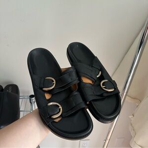 sezane black sandals